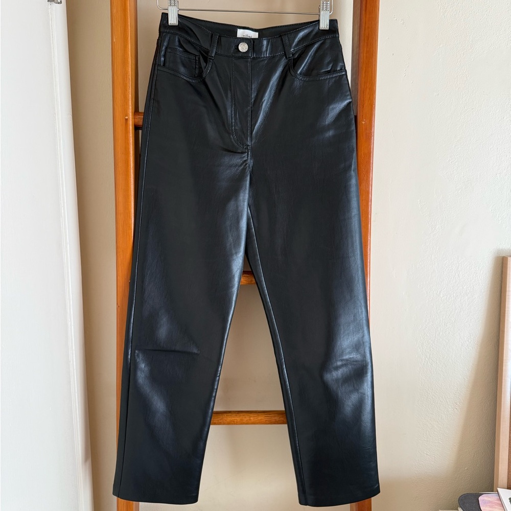 Wilfred Black Faux Leather Pants